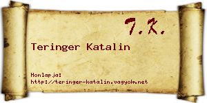 Teringer Katalin névjegykártya
