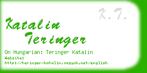 katalin teringer business card